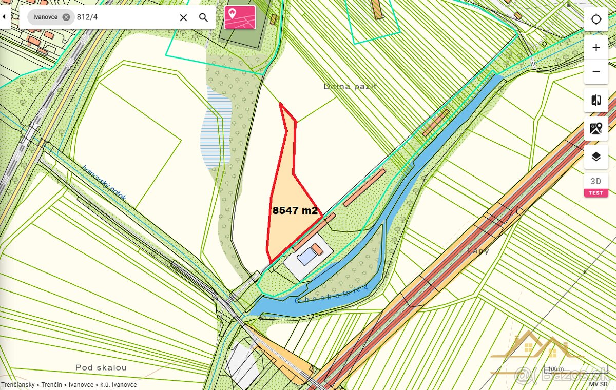 Stavebný pozemok pre výstavbu – Ivanovce pri Trenčíne - 2