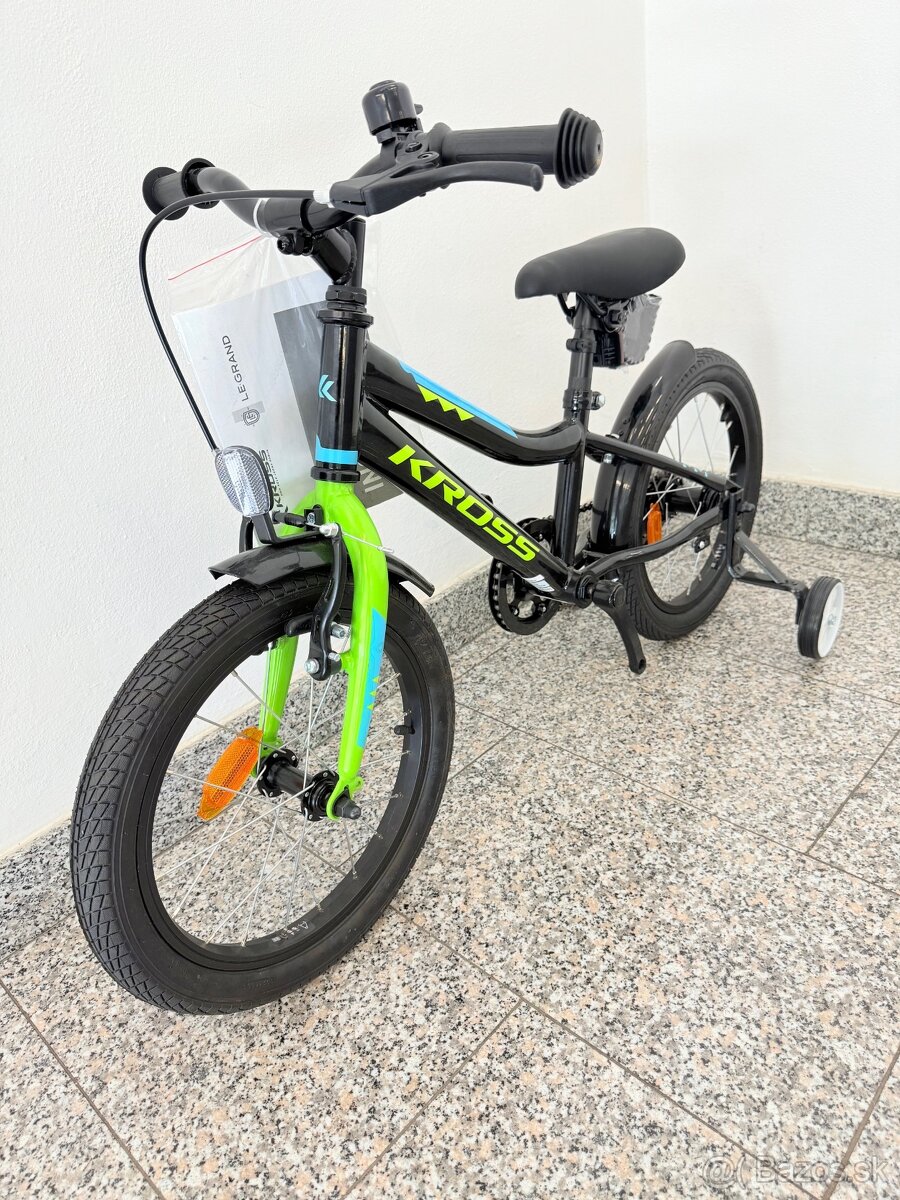 Kross Racer 3.0, 16“, detský bicykel, Black lime blue glossy - 2