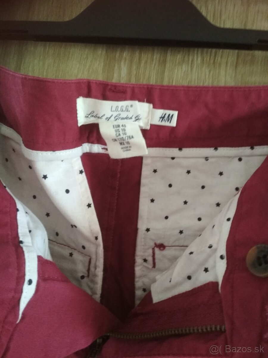 Bordové nohavice nové - 2