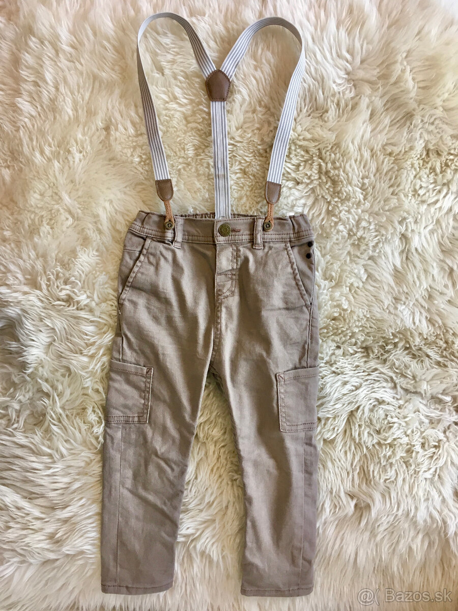 Predám nohavice a košeľu H&M v. 92 - 2