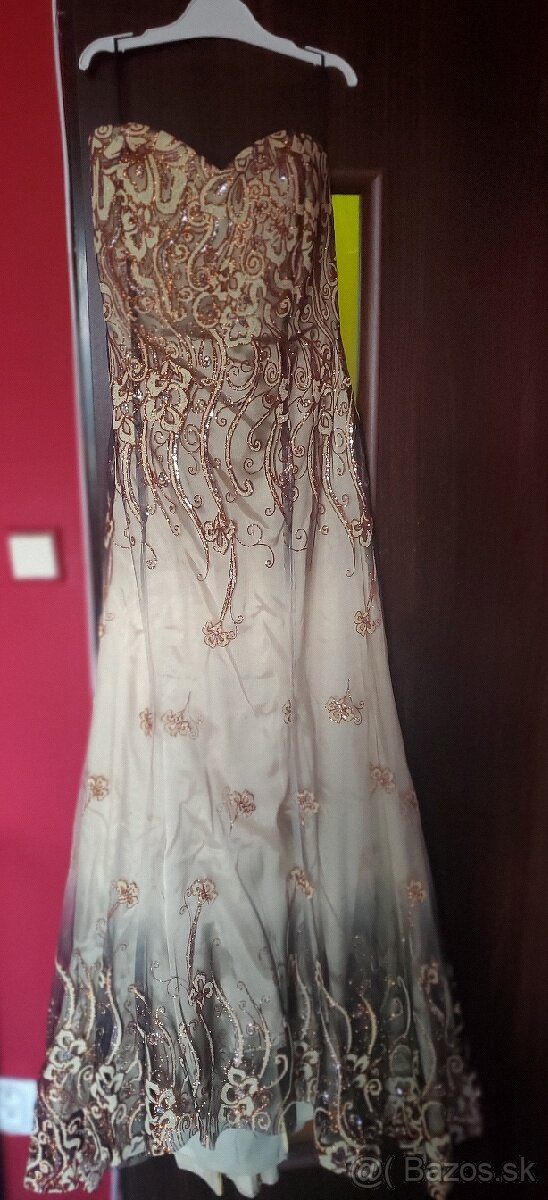 Spoločenské šaty zlaté - 2