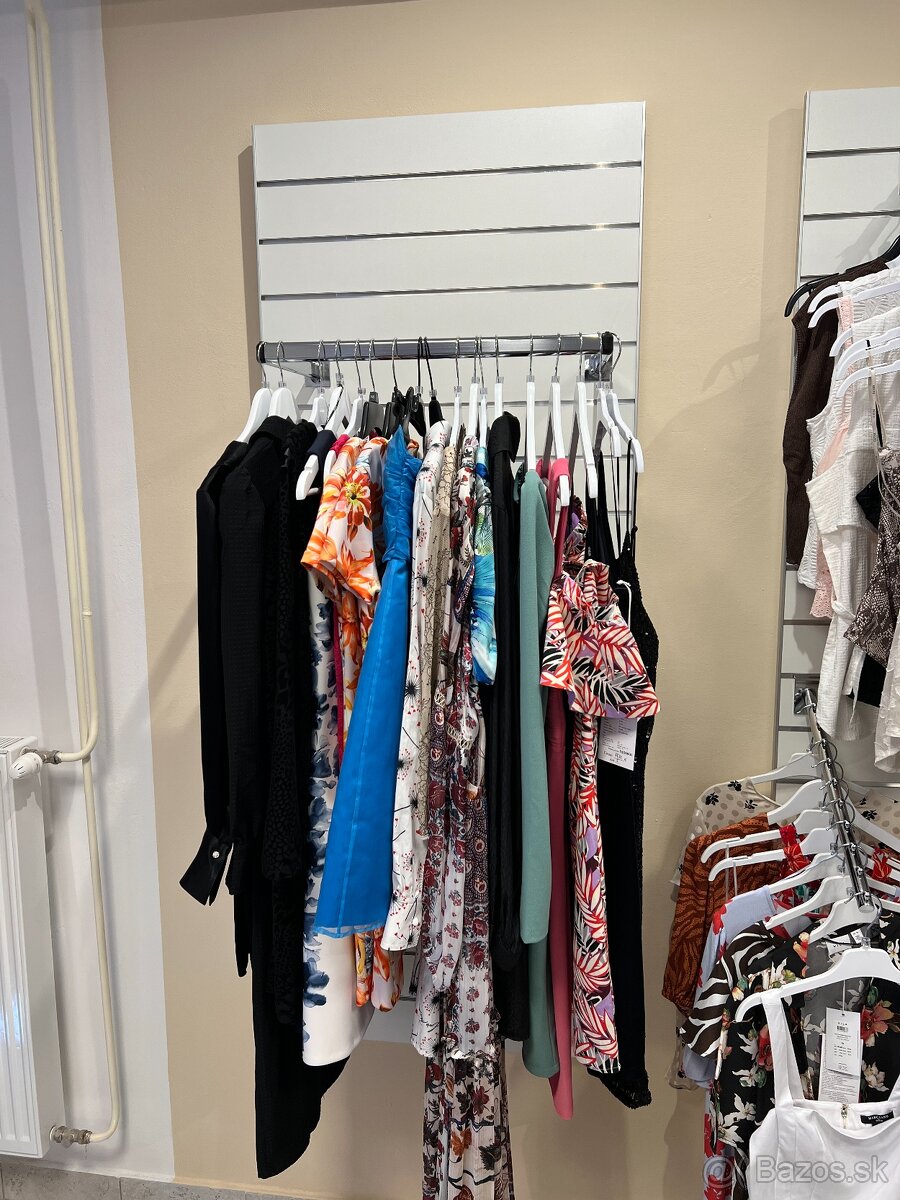 Regále na oblečenie - Panel drážkový rovný 2ks - 2