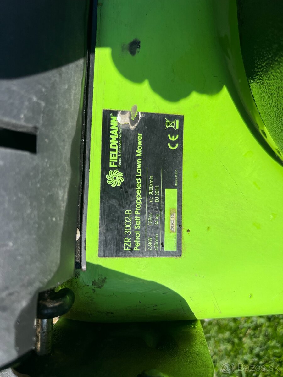 predám benzinovú kosačku s pojazdom Fieldmann - 2