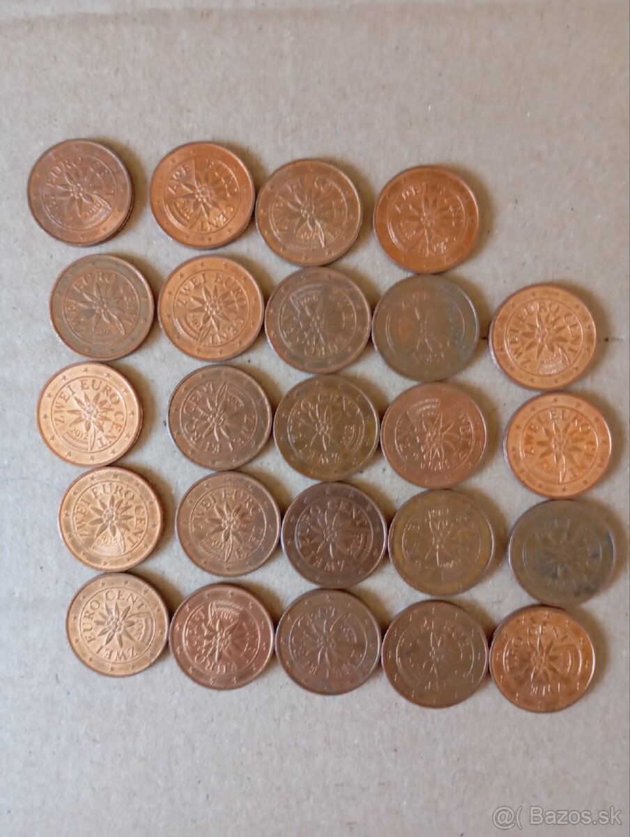 Zbierka 2-oj centových mincí - 2