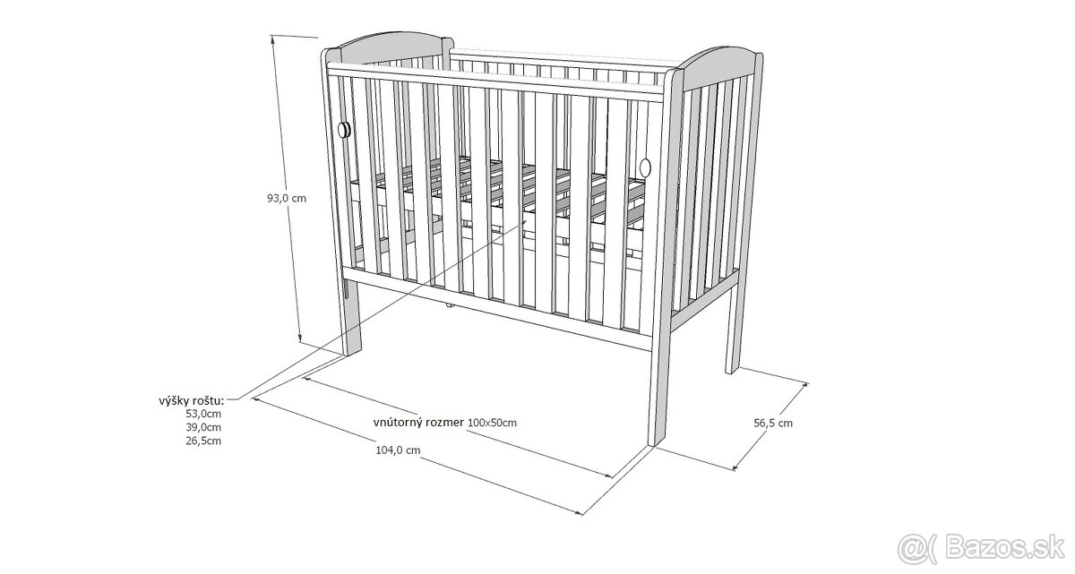 Detská postieľka 50x100 - 2
