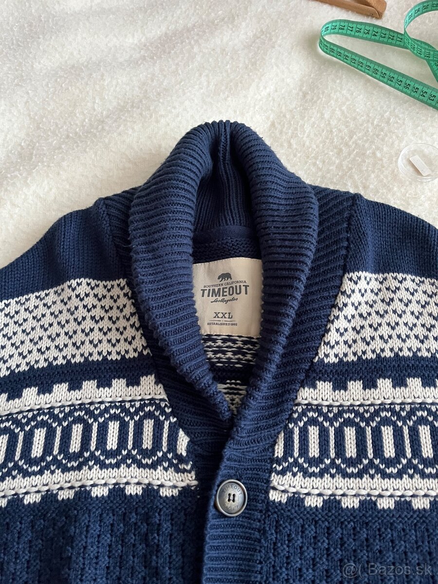 Modrý pletený sveter - 2