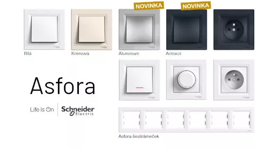Zasuvky a vypinace Legrand Valena Life, Schneider Asfora - 2