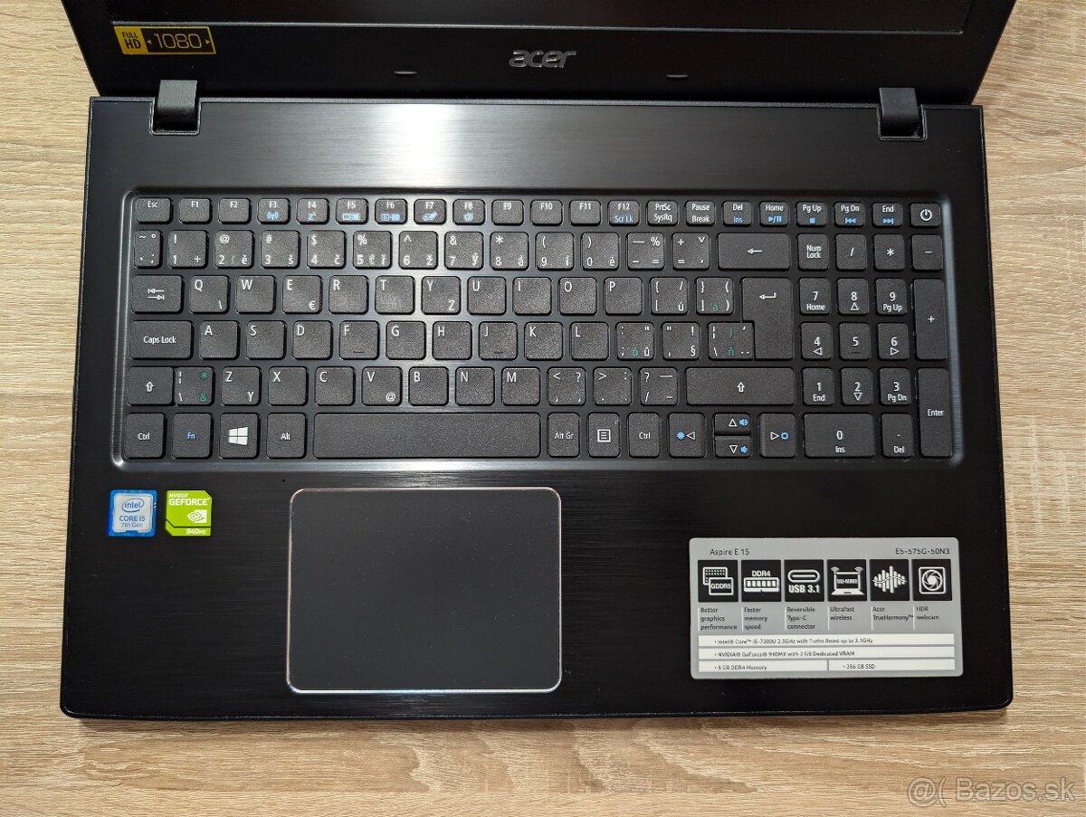 Predám notebook Acer Aspire, stav dobrý (i5 / 8GB / 256GB) - 2
