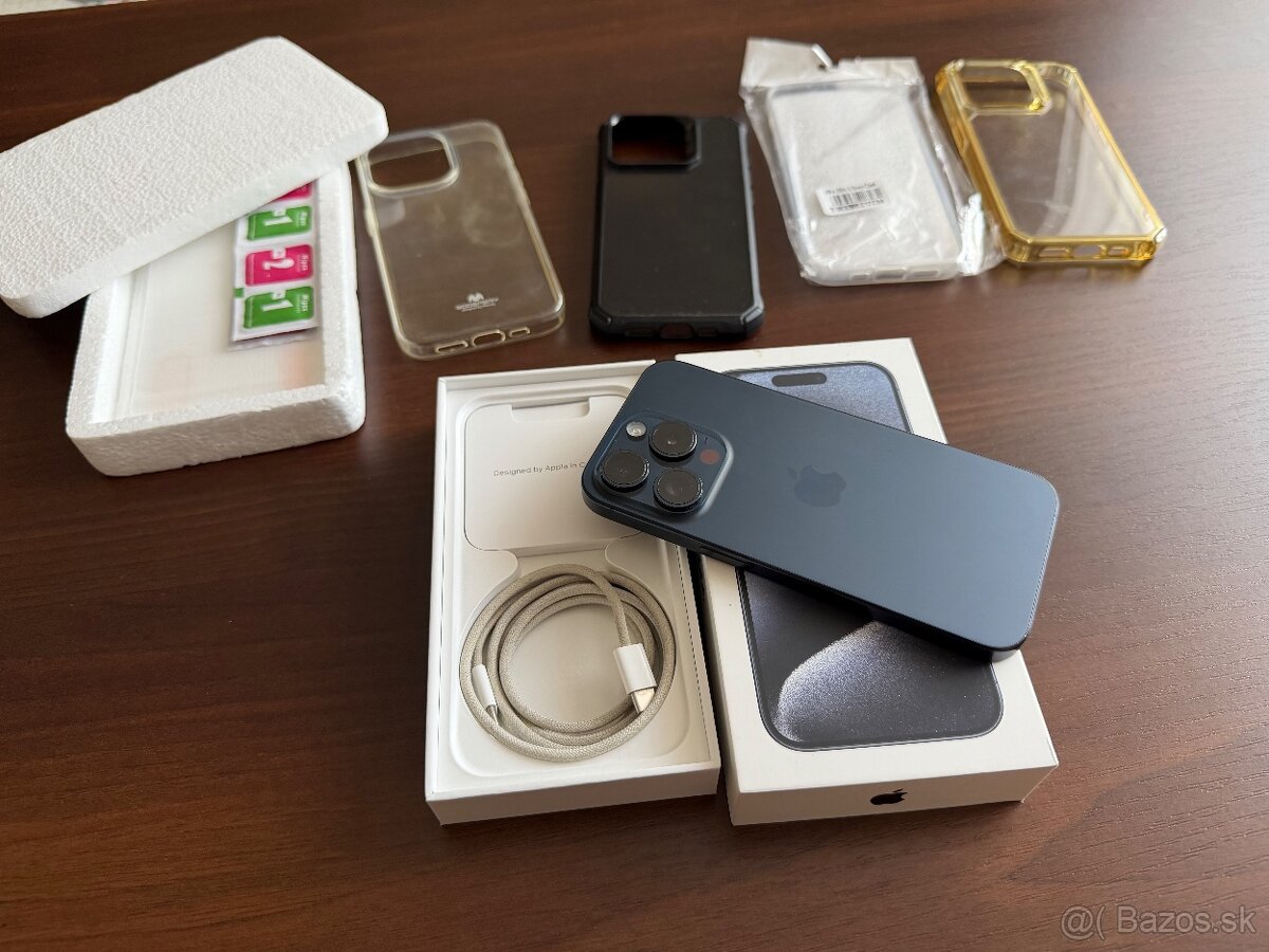 Predám Iphone 15 Pro 256GB Blue Titanium - 2