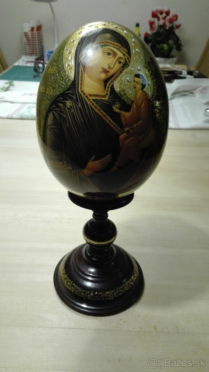 Malované, lakované, dřevěné vajíčko - passion egg - 2