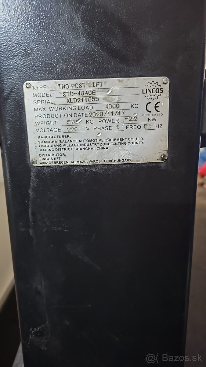 Zdvyhak dvojstĺpový lincos STD-4040E - 2