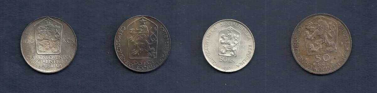 Pamätné strieborné mince ČSSR 1977 - 1987 - 2