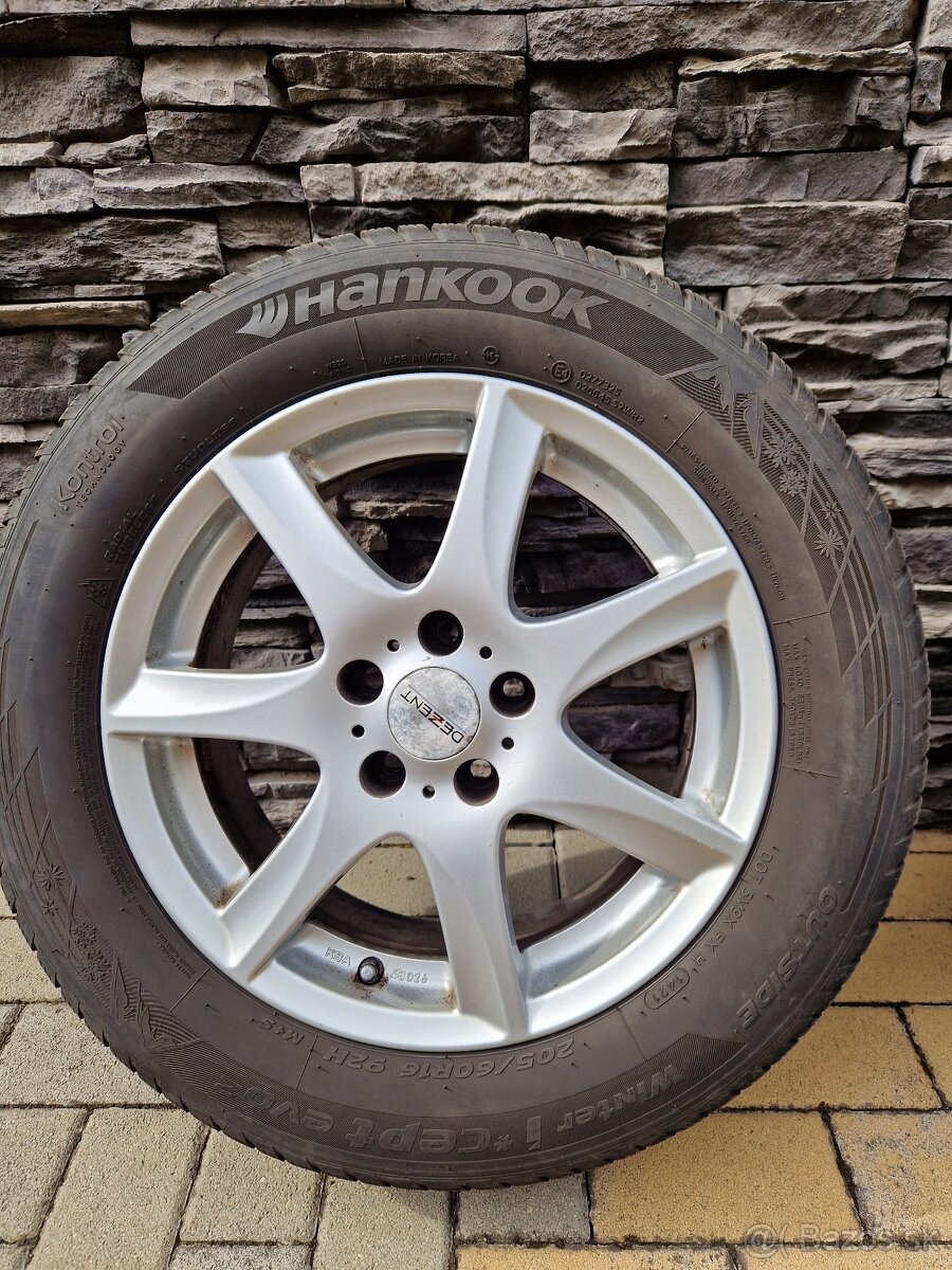 hlíníkové disky 5x105 16" pneu 205/60 r16 - 2