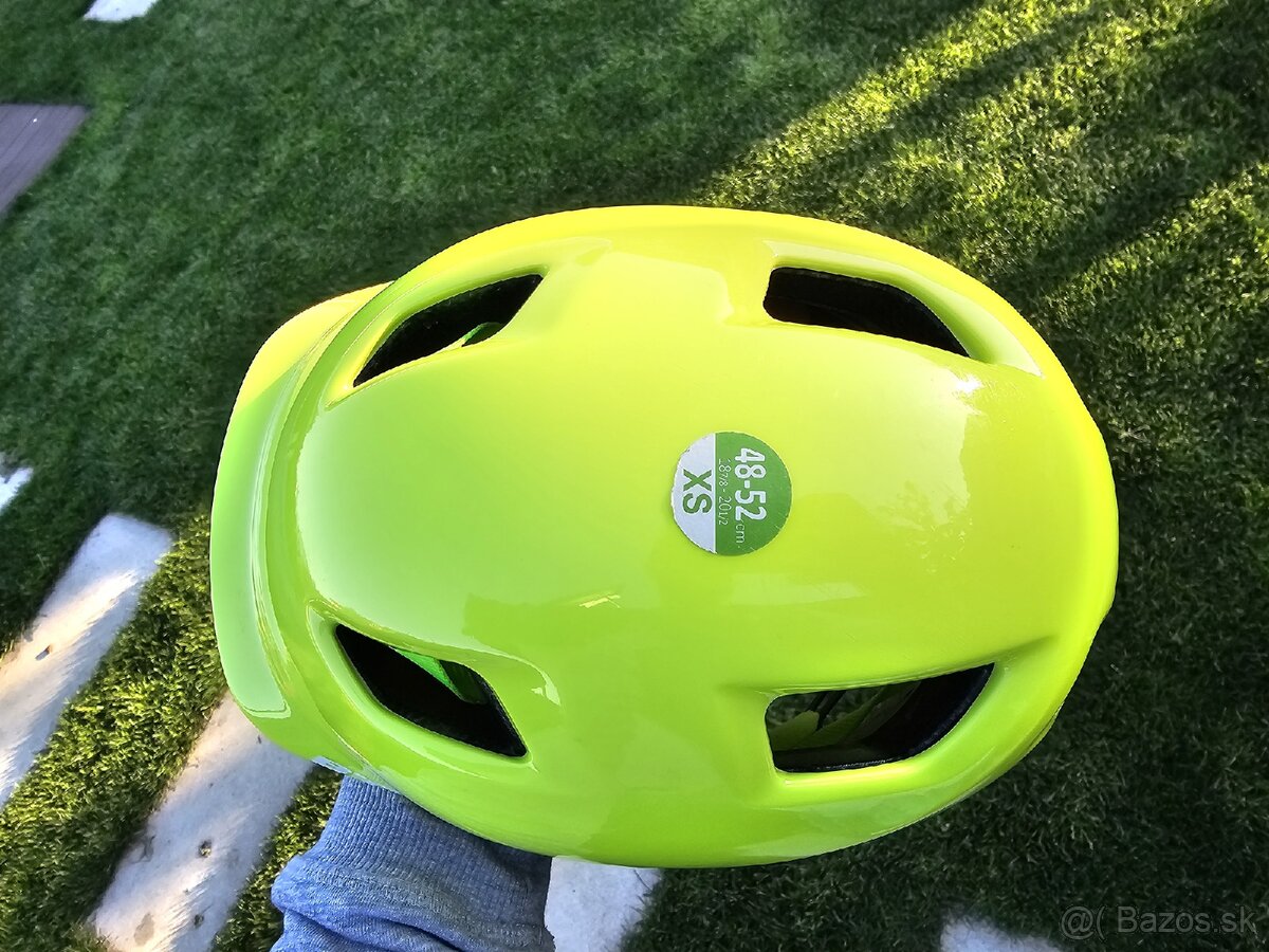 Detská cyklistická prilba 100 žltá - 2