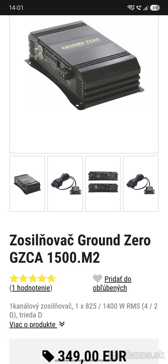 Audio do auta, zosilovac - 2