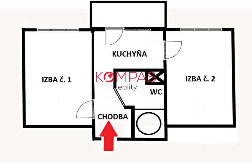 2 IZB. BYT S LODŽIOU PO REKONŠTRUKCII PRI PRIEHRADE - 2