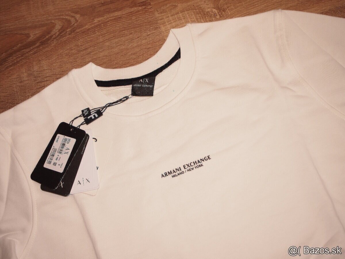 Armani Exchange pánska mikina biela - 2