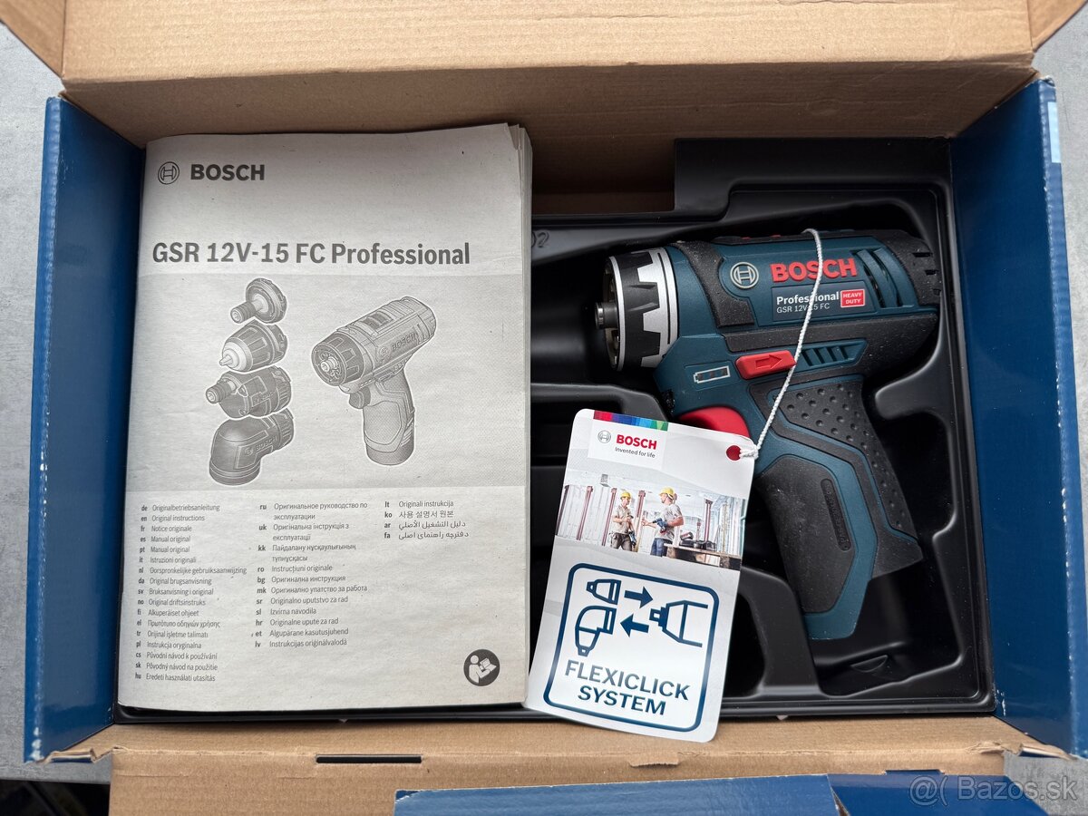 Aku vrtaci skrutkovac Bosch GSR 12V-15FC solo - 2