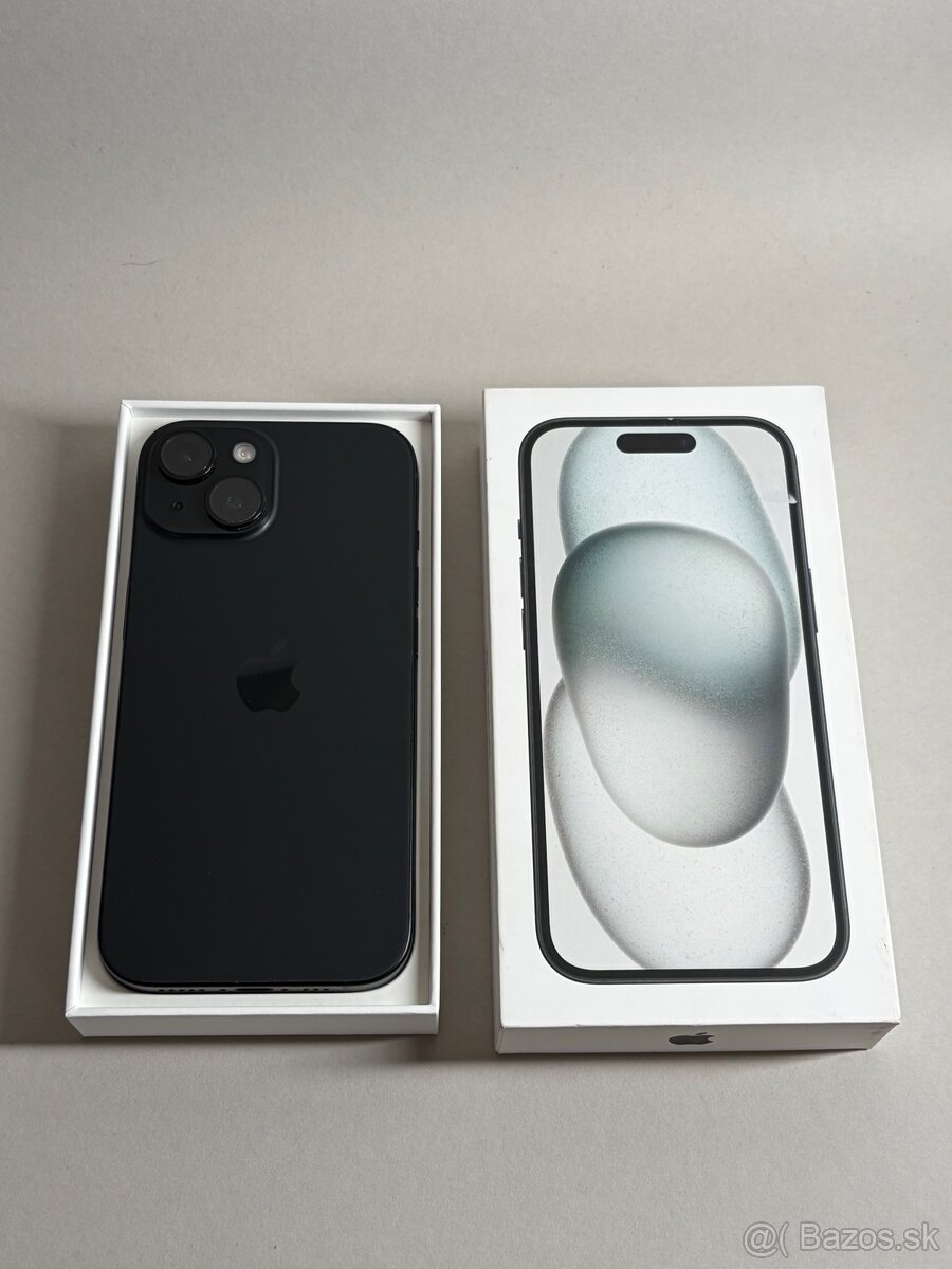 iPhone 15 Black 128GB Stav - A - 2