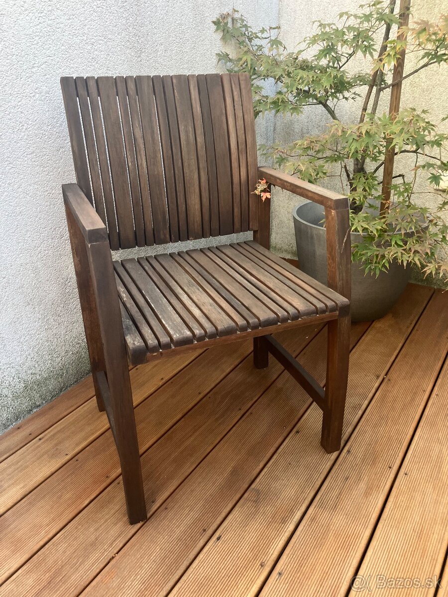 4 drevene stolicky z akacie - 2