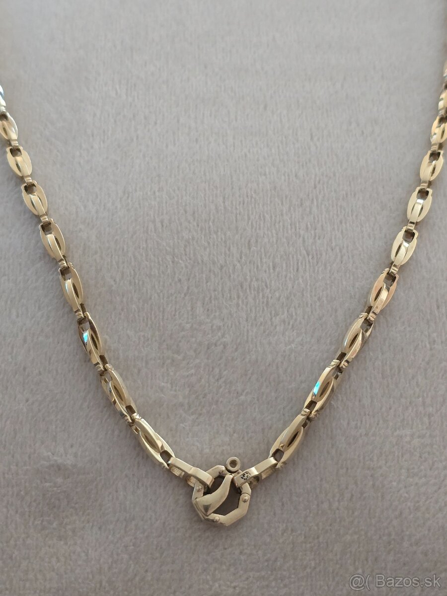 Dizajnová zlatá retiazka ☆ Nová ☆ Pevná ☆ 585 ☆ - 2