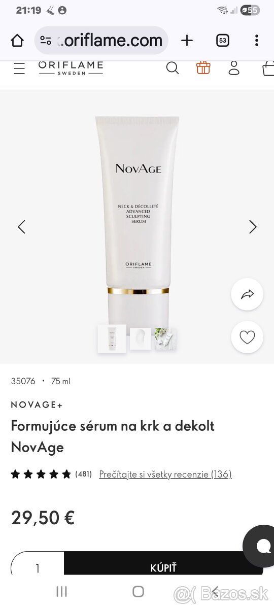 Formujuce serum na krk a dekolt Novage - 2