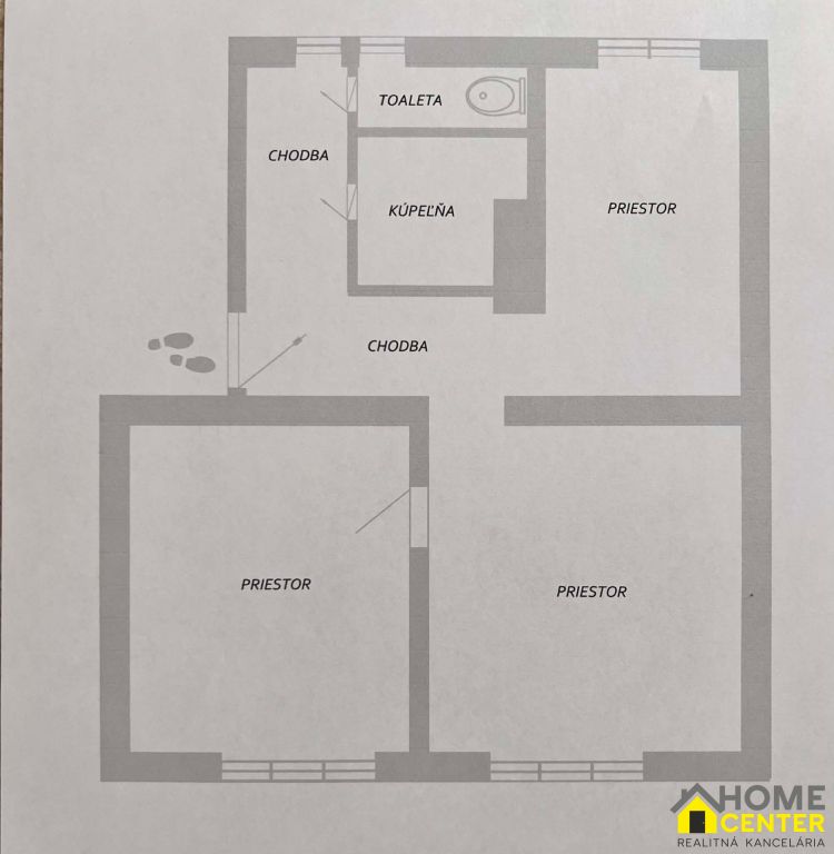 PREDAJ 2 izbový, tehlový byt - Komárno - 2