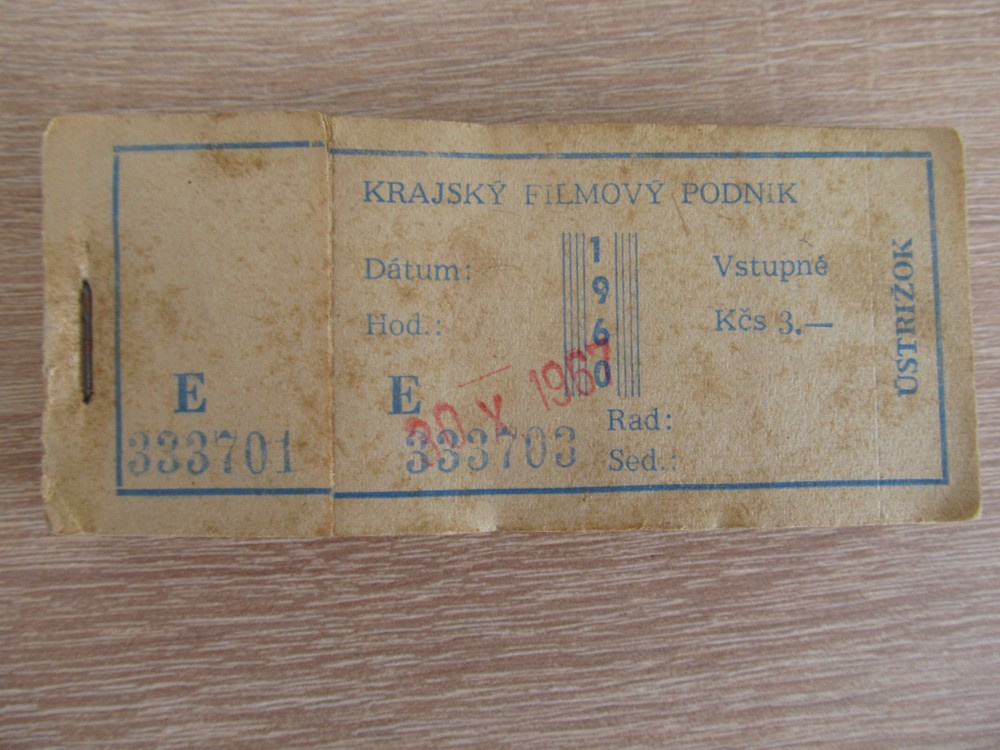 Predám retro vstupenky do kina ČSSR - 2
