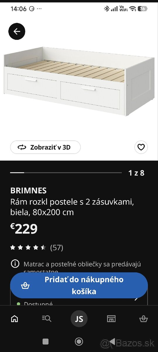 Brimnes posteľ ikea - 2