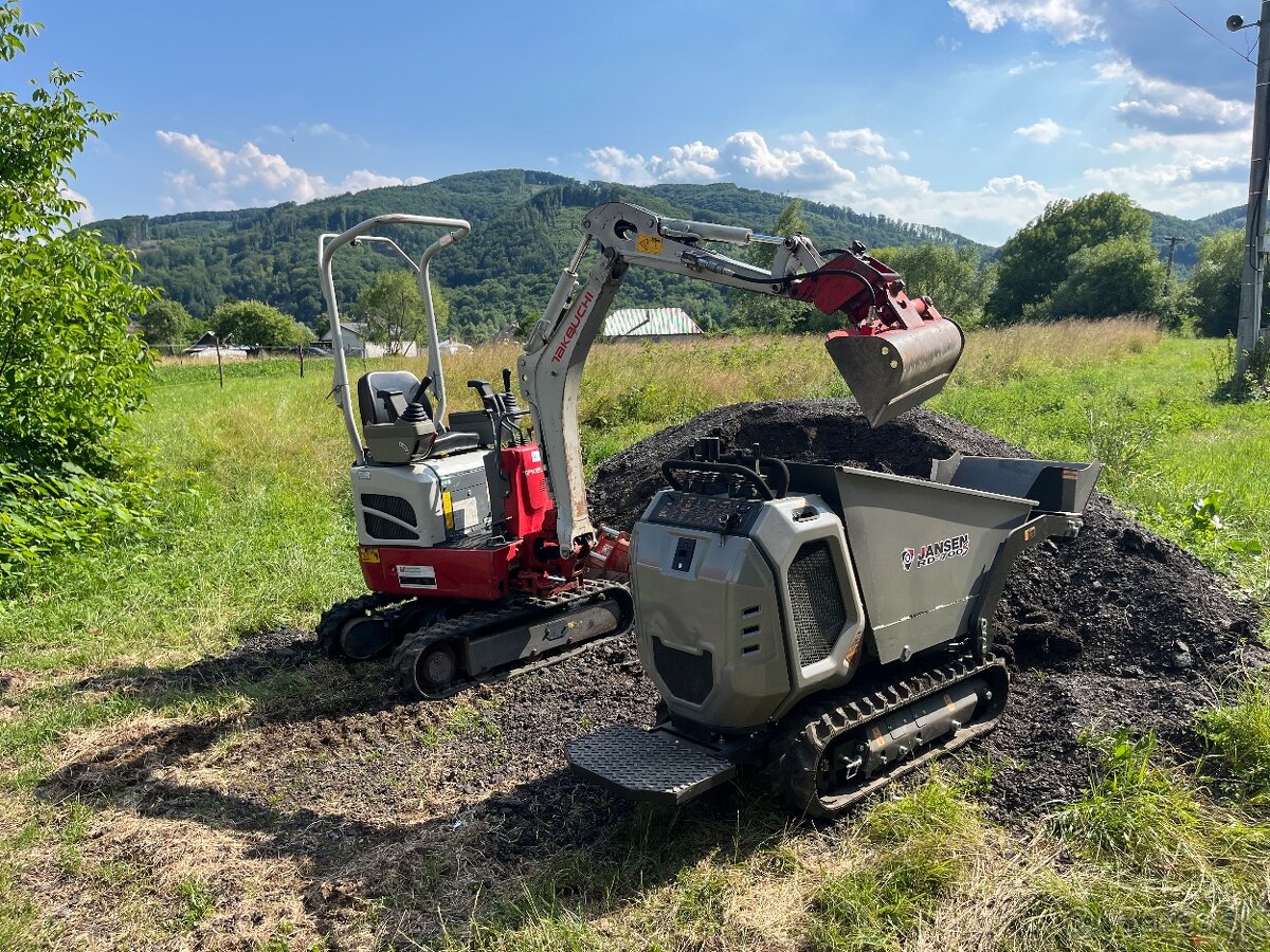 Prenájom minibagra Takeuchi tb210r, prenájom minidumpra - 2