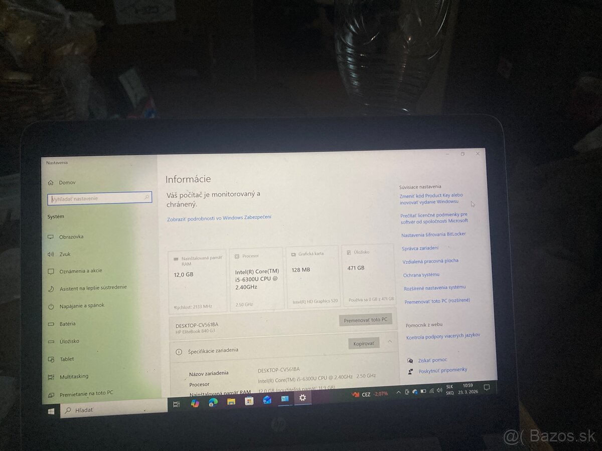 Predám notebook HP Elitbook 840 G3 - 2