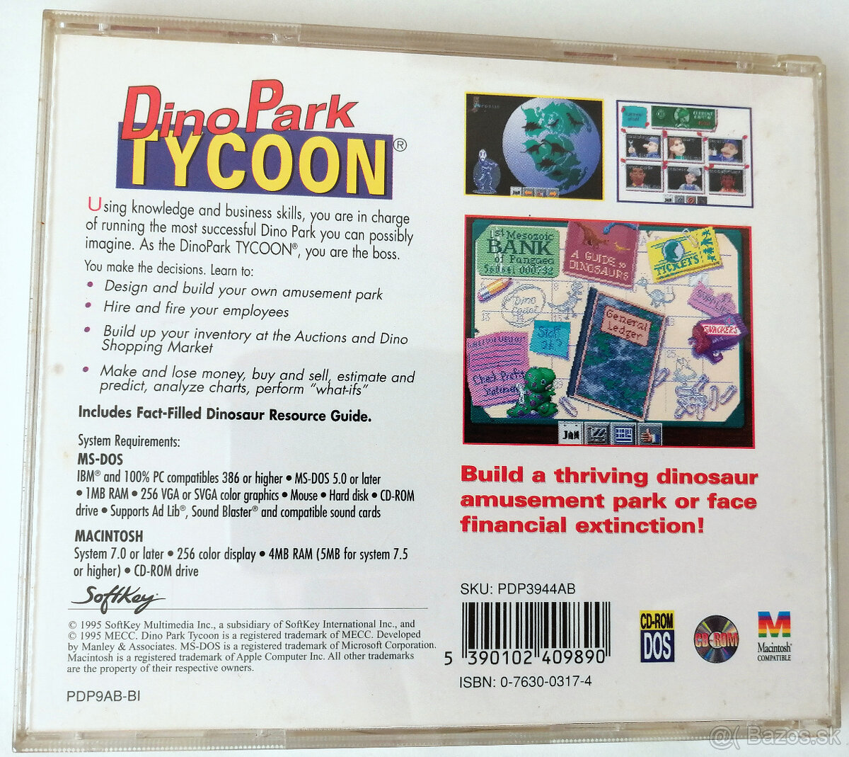 DINO PARK TYCOON 1995 DOS/MAC - 2