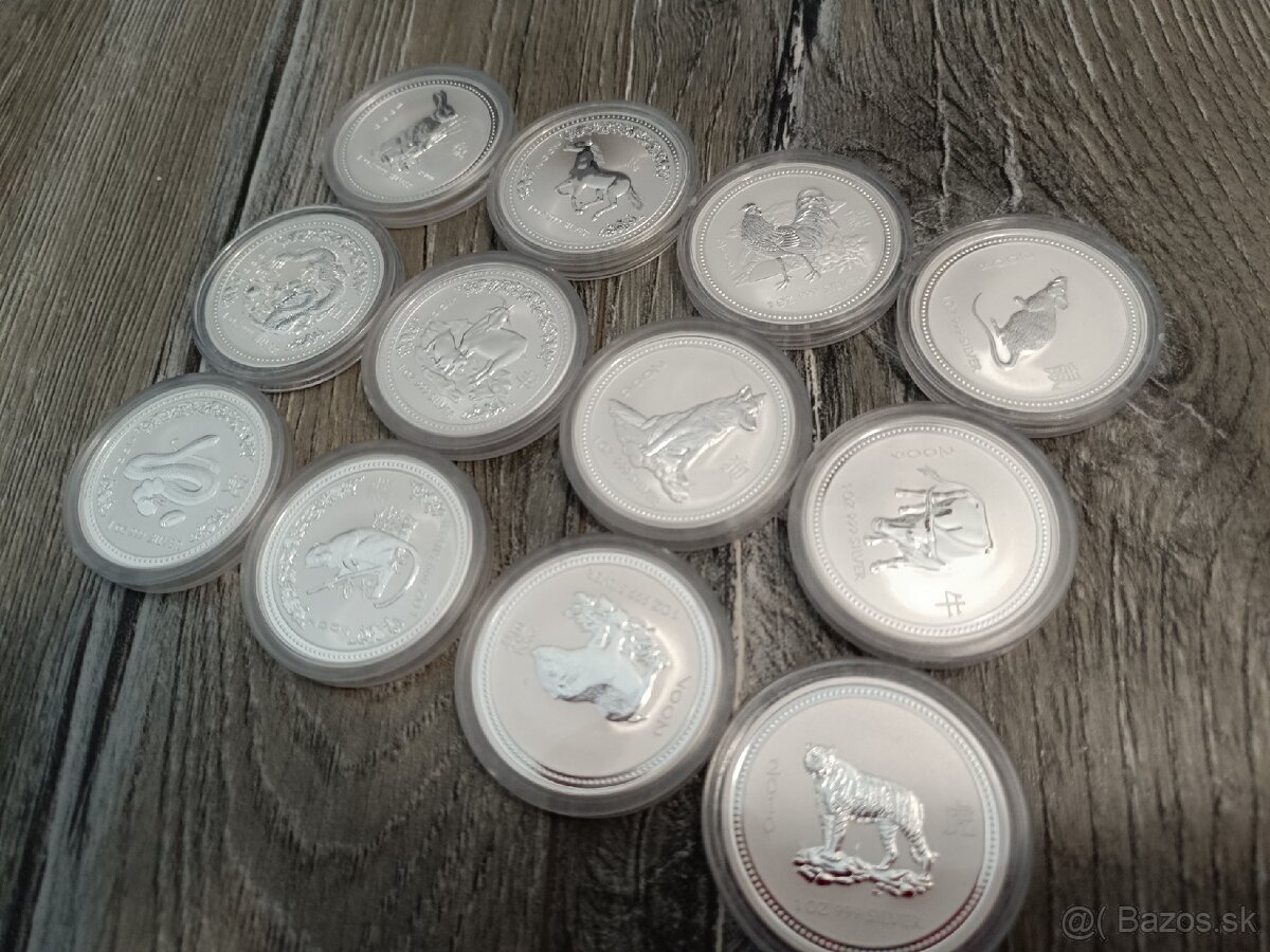 Kompletná séria mincí Lunar I 1oz. Austrália. - 2