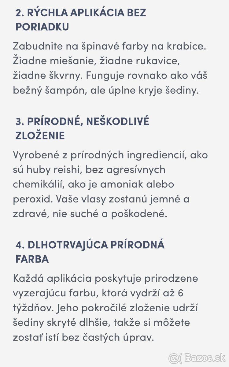 Šampón na šediny - 2