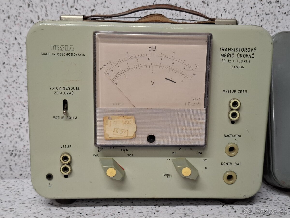 Merák 》Tesla 12XN036 》Tranzistorový Merač Úrovne 30Hz-300kHz - 2
