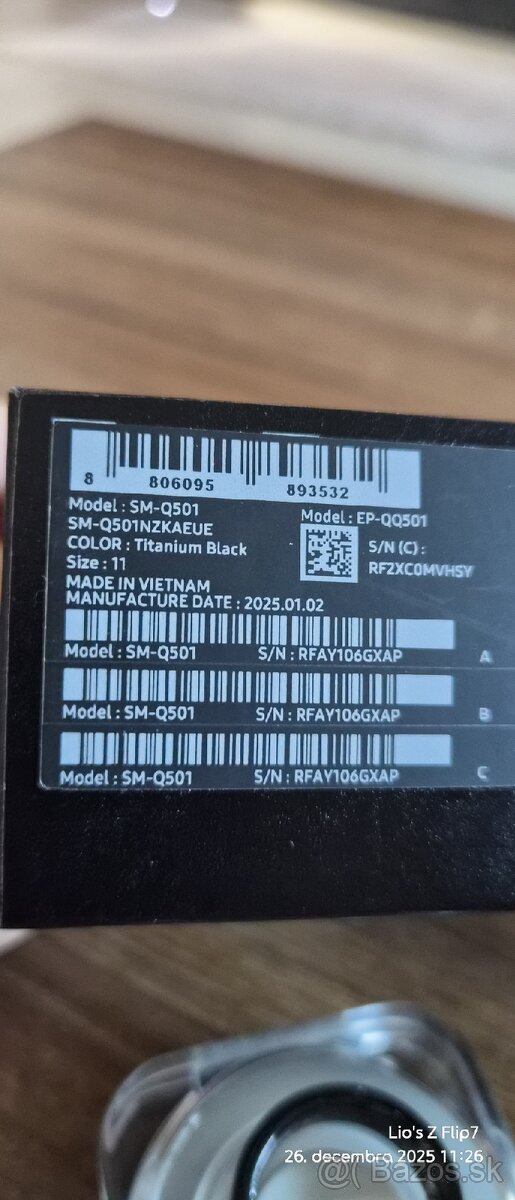 Predám galaxy Ring veľkosť 11 čierny - 2