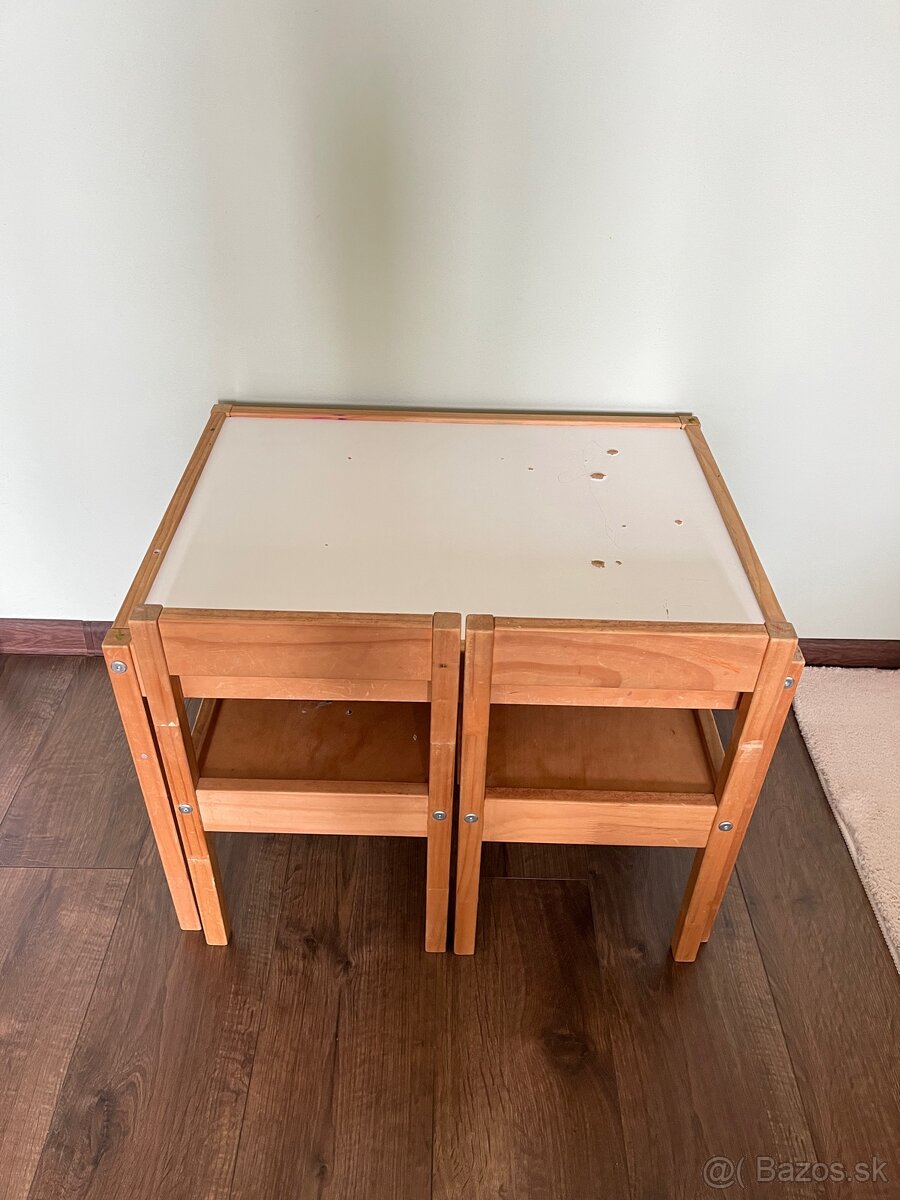 Detsky kvalitný drevený stôl a stoličky - 2