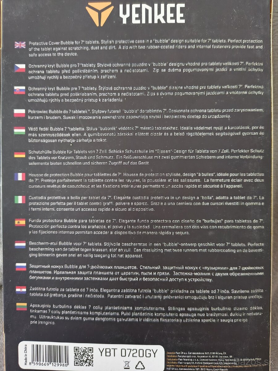 Ochranný kryt pre 7" tablety alebo e-knihy , šedá a čierna - 2