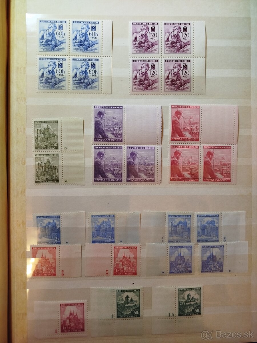 Protektorát Čechy a Morava - partia známok - 2