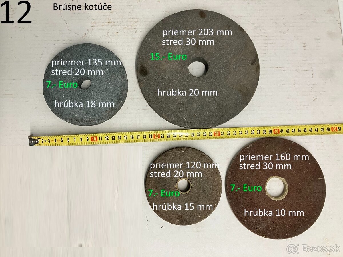 Brúsne kamene a rezné kotúče do brúsky a karbobrúsky - 2