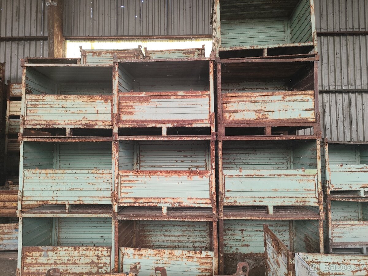 PREDÁM POUŽITÉ KOVOVÉ PALETY, BEDNE - 2