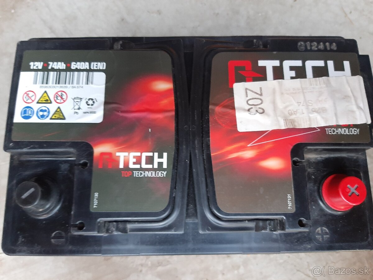 Predám akumulátor ATECH 12V 74AH 640A - 2
