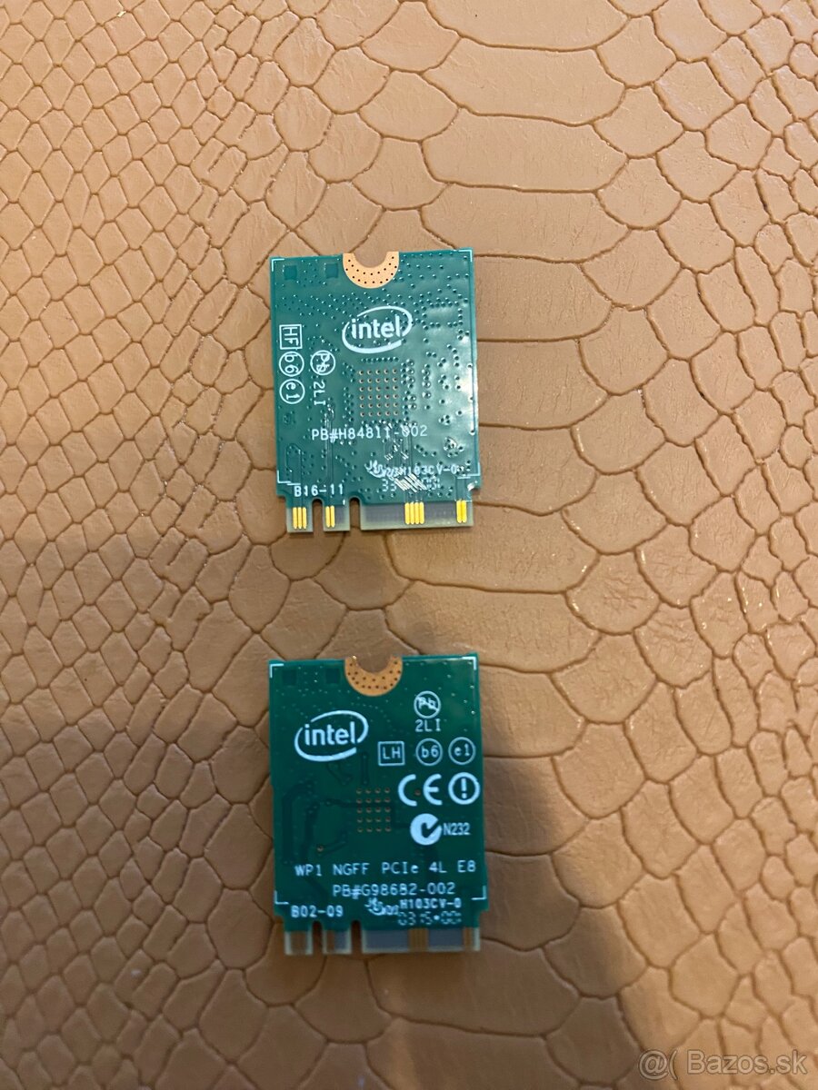 Wi-Fi + Bluetooth M.2 karty Intel 3168NGW a 3160NGW do ntb - 2