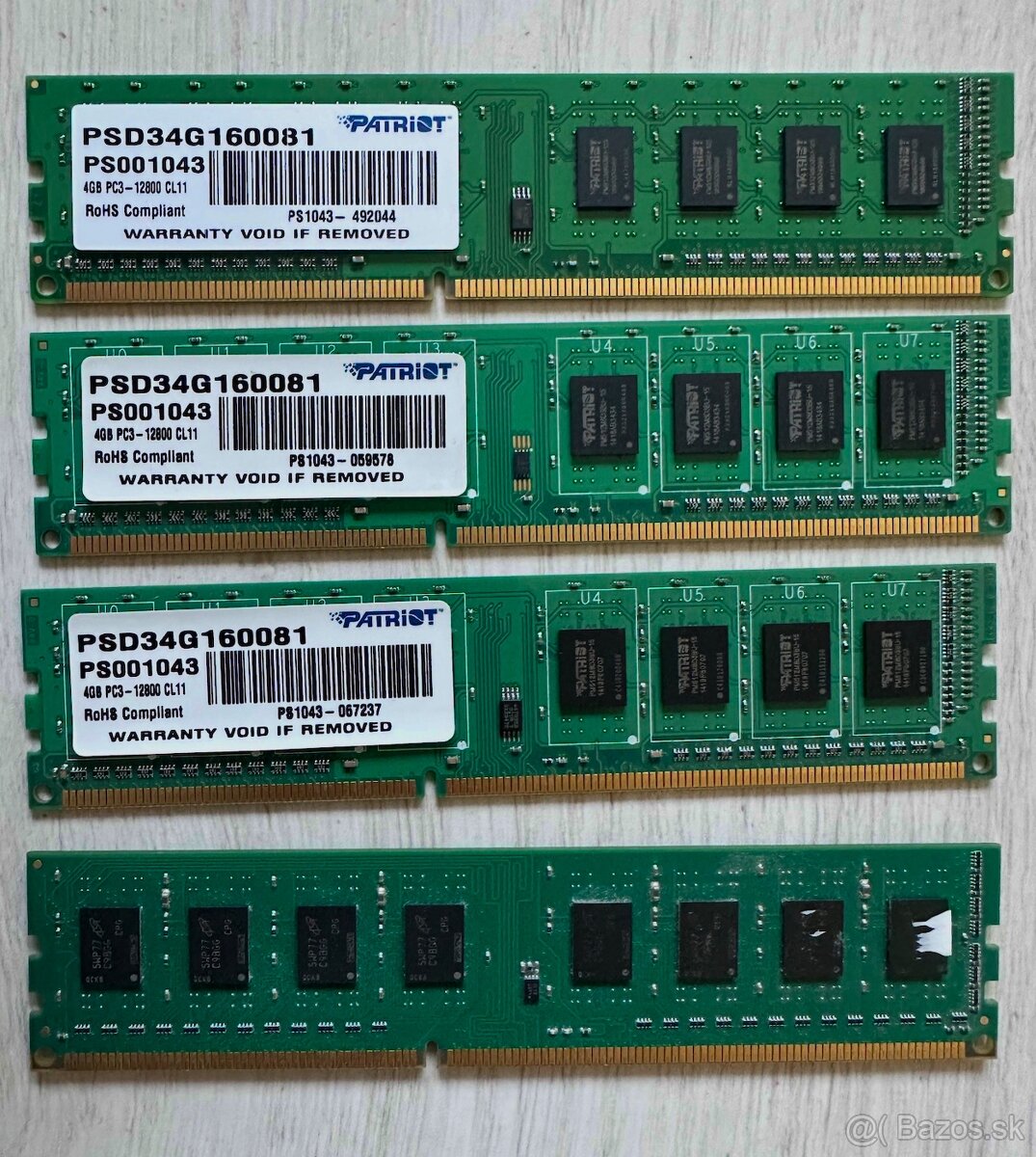 Predám DDR3 - 4GB moduly - 2