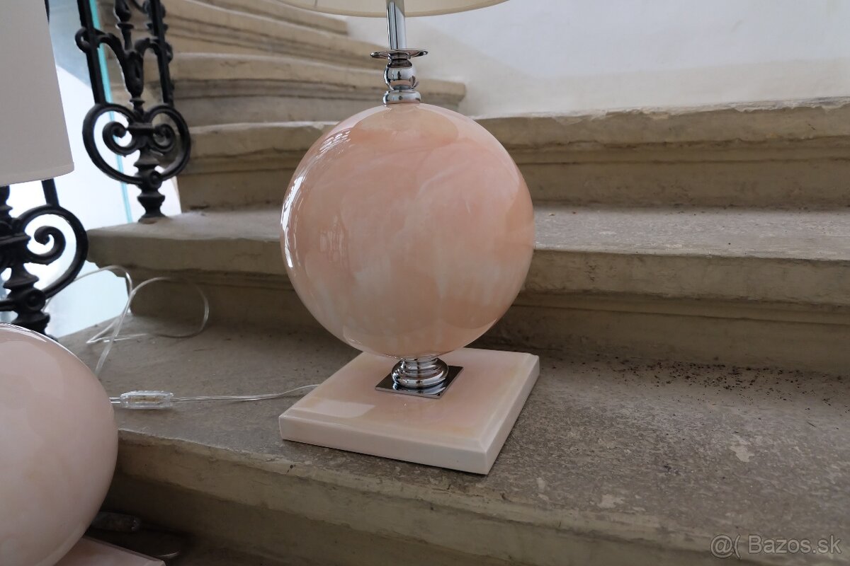 Luxusná nová nočná alebo stolová lampa mramorové sklo - 2