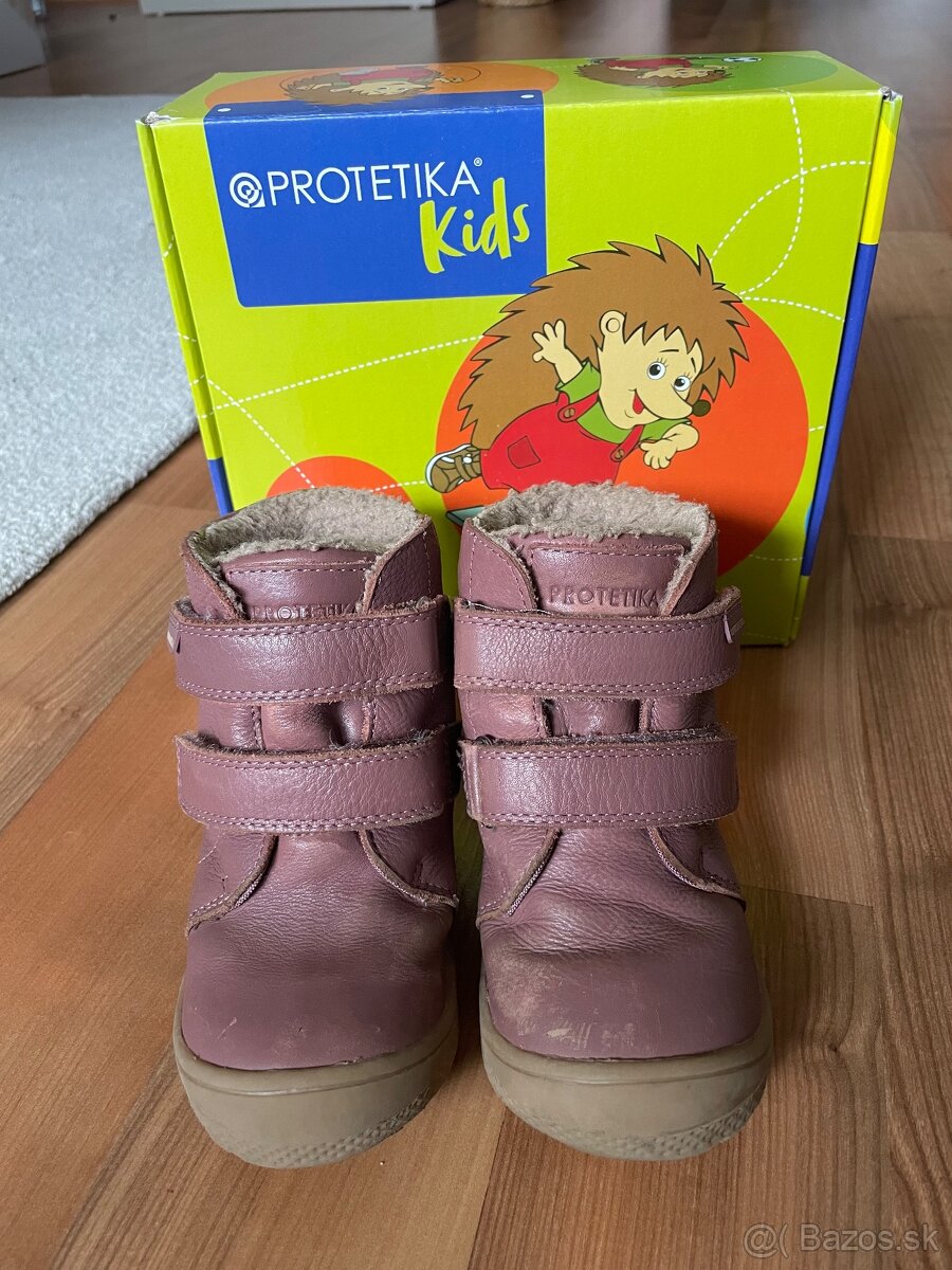 Protetika, zimné kožené topánky velkosť 26 - 2