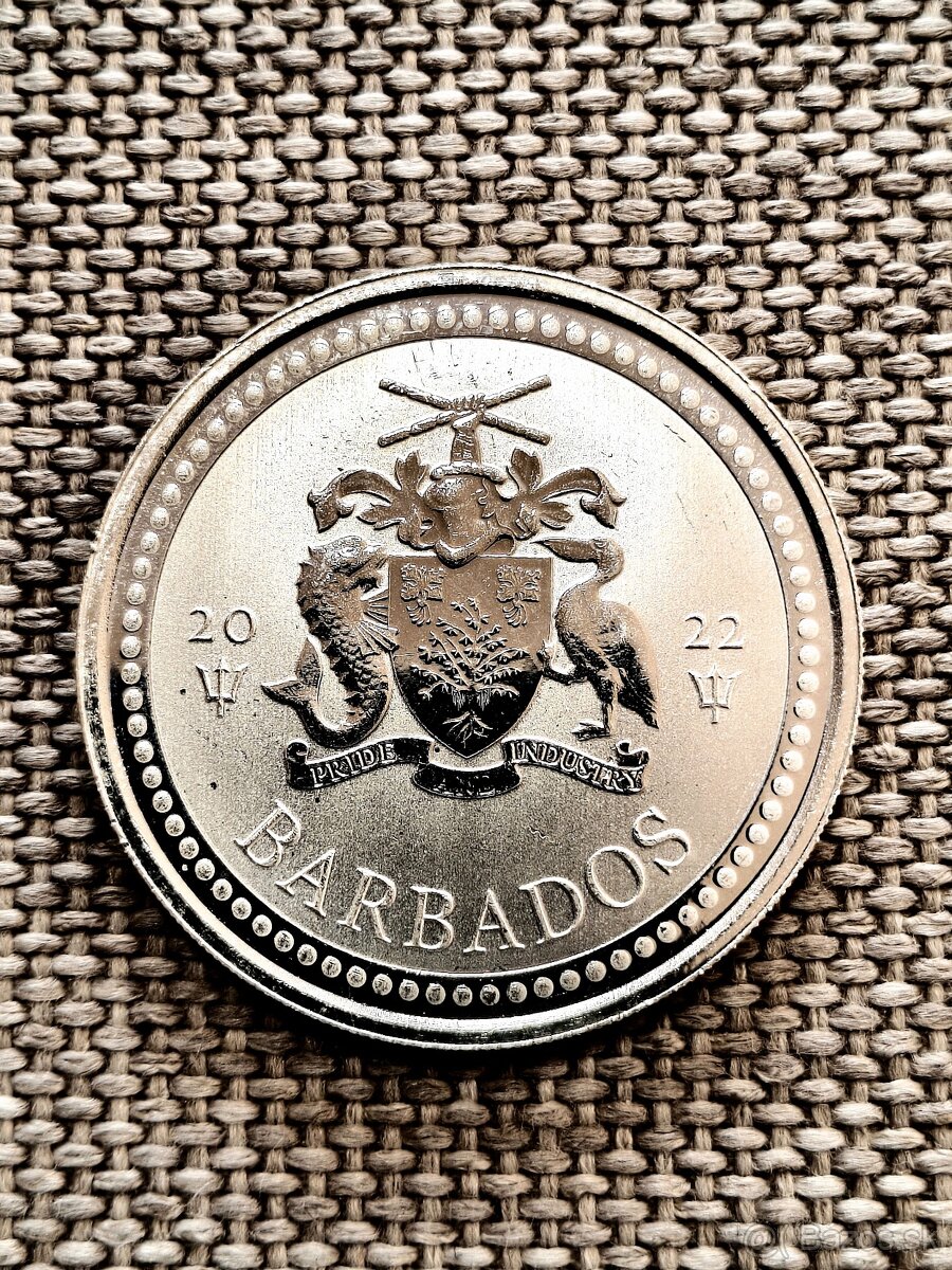 Barbados Trojzubec 2022, 999, 1oz - 2
