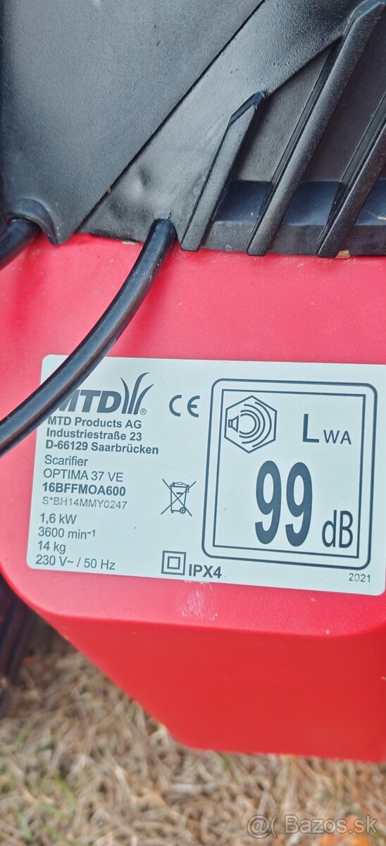 Elektrický-vertikutator MTD-Optima-37 - 2