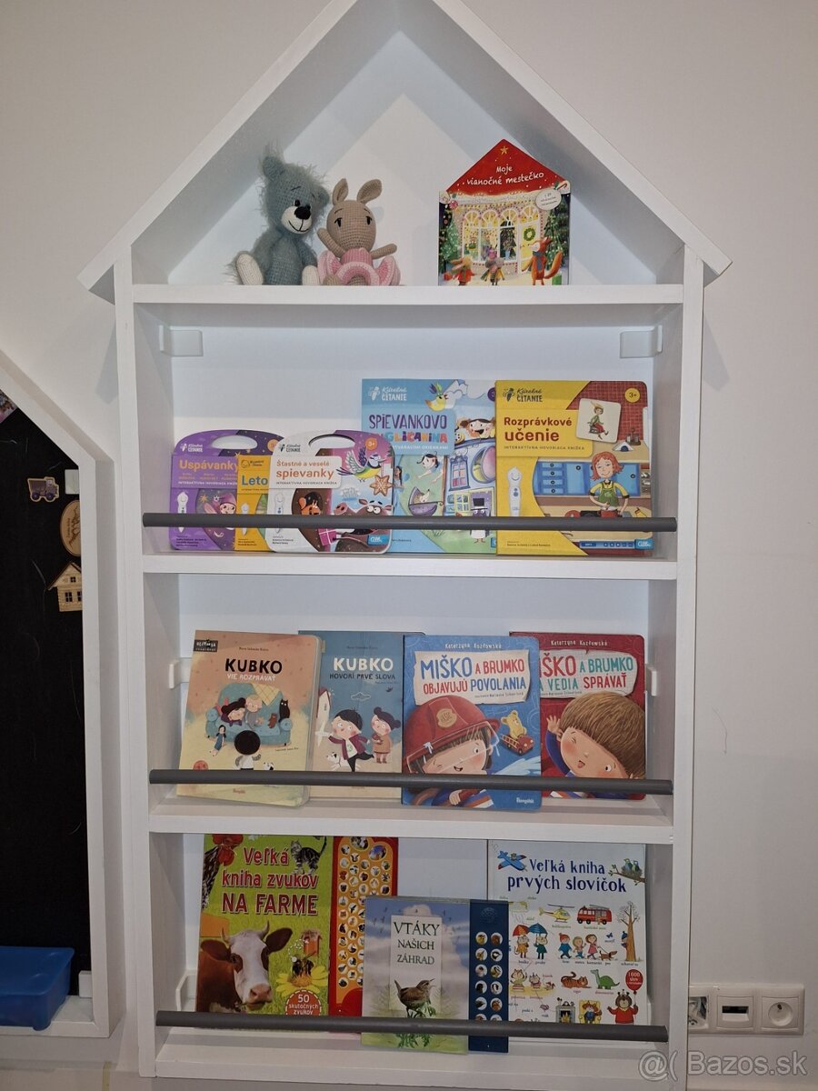 Montessori knižnica – ručne vyrobená z dreva 🌿 - 2