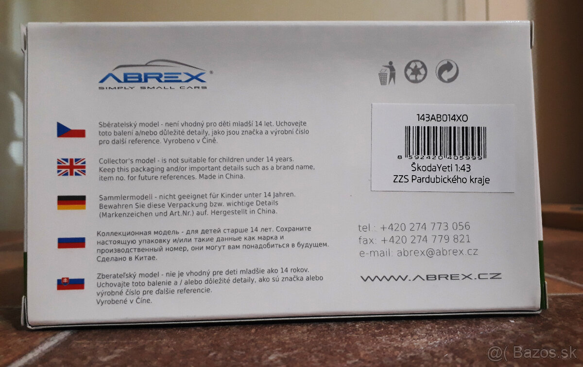 Abrex 1:43 Škoda Yeti ZZS Pardubického kraje před FL - 2